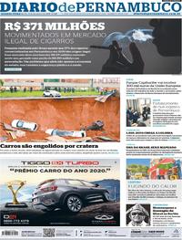 Capa do jornal Diario de Pernambuco 11/12/2019