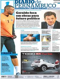 Capa do jornal Diario de Pernambuco 14/12/2019
