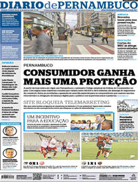 Capa do jornal Diario de Pernambuco 16/07/2019