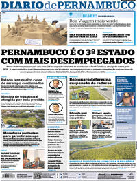 Capa do jornal Diario de Pernambuco 16/08/2019
