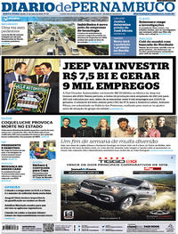 Capa do jornal Diario de Pernambuco 17/05/2019
