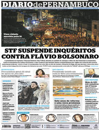 Capa do jornal Diario de Pernambuco 17/07/2019