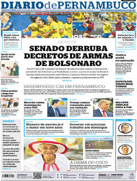 Capa do jornal Diario de Pernambuco 19/06/2019