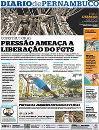 Capa do jornal Diario de Pernambuco 19/07/2019