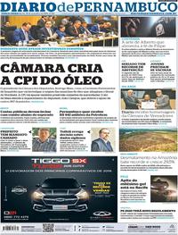 Capa do jornal Diario de Pernambuco 19/11/2019