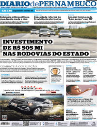 Capa do jornal Diario de Pernambuco 21/05/2019