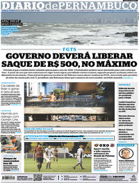 Capa do jornal Diario de Pernambuco 23/07/2019