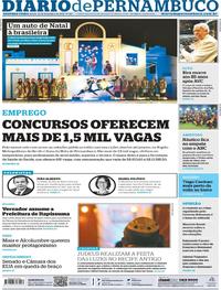 Capa do jornal Diario de Pernambuco 23/12/2019