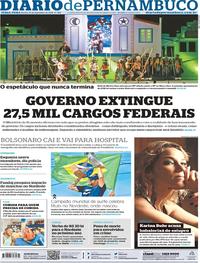 Capa do jornal Diario de Pernambuco 24/12/2019