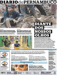 Capa do jornal Diario de Pernambuco 25/07/2019