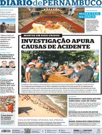 Capa do jornal Diario de Pernambuco 26/12/2019
