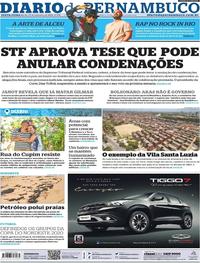 Capa do jornal Diario de Pernambuco 27/09/2019