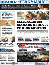 Capa do jornal Diario de Pernambuco 28/05/2019