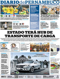 Capa do jornal Diario de Pernambuco 28/06/2019