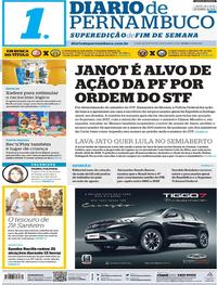 Capa do jornal Diario de Pernambuco 28/09/2019