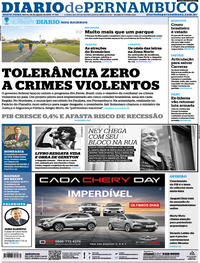 Capa do jornal Diario de Pernambuco 30/08/2019