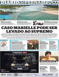 Capa do jornal Diario de Pernambuco 30/10/2019