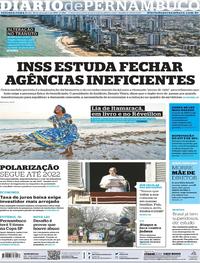 Capa do jornal Diario de Pernambuco 30/12/2019