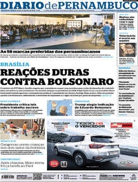 Capa do jornal Diario de Pernambuco 31/07/2019