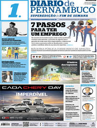 Capa do jornal Diario de Pernambuco 31/08/2019