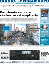 Capa do jornal Diario de Pernambuco 01/07/2020