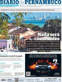 Capa do jornal Diario de Pernambuco 01/08/2020