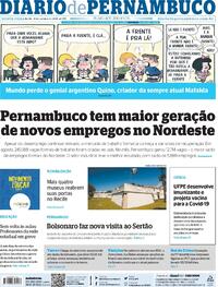 Capa do jornal Diario de Pernambuco 01/10/2020