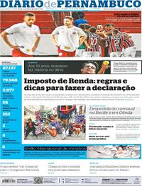 Capa do jornal Diario de Pernambuco 02/03/2020