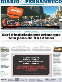 Capa do jornal Diario de Pernambuco 02/07/2020