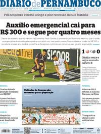 Capa do jornal Diario de Pernambuco 02/09/2020