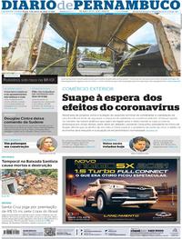 Capa do jornal Diario de Pernambuco 04/03/2020