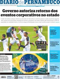 Capa do jornal Diario de Pernambuco 04/09/2020