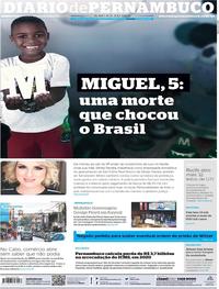 Capa do jornal Diario de Pernambuco 05/06/2020