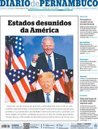 Capa do jornal Diario de Pernambuco 05/11/2020