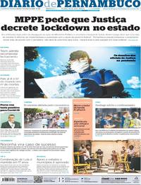 Capa do jornal Diario de Pernambuco 07/05/2020
