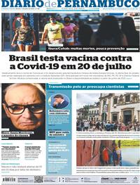Capa do jornal Diario de Pernambuco 07/07/2020