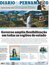 Capa do jornal Diario de Pernambuco 07/08/2020