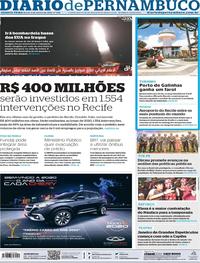 Capa do jornal Diario de Pernambuco 08/01/2020