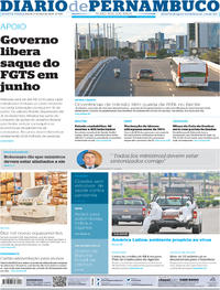 Capa do jornal Diario de Pernambuco 09/04/2020