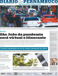 Capa do jornal Diario de Pernambuco 09/06/2020