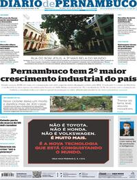 Capa do jornal Diario de Pernambuco 09/07/2020