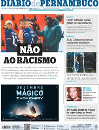 Capa do jornal Diario de Pernambuco 09/12/2020