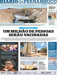 Capa do jornal Diario de Pernambuco 10/01/2020