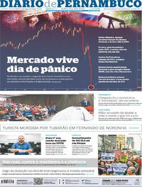 Capa do jornal Diario de Pernambuco 10/03/2020