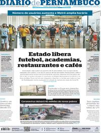 Capa do jornal Diario de Pernambuco 10/07/2020