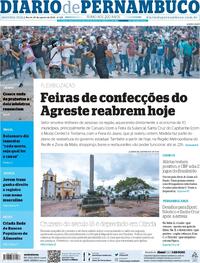 Capa do jornal Diario de Pernambuco 10/08/2020