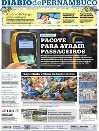 Capa do jornal Diario de Pernambuco 11/02/2020