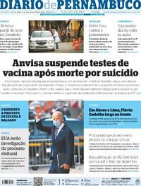 Capa do jornal Diario de Pernambuco 11/11/2020