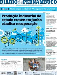 Capa do jornal Diario de Pernambuco 12/08/2020
