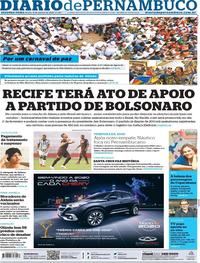 Capa Folha De Pernambuco Segunda De Janeiro De